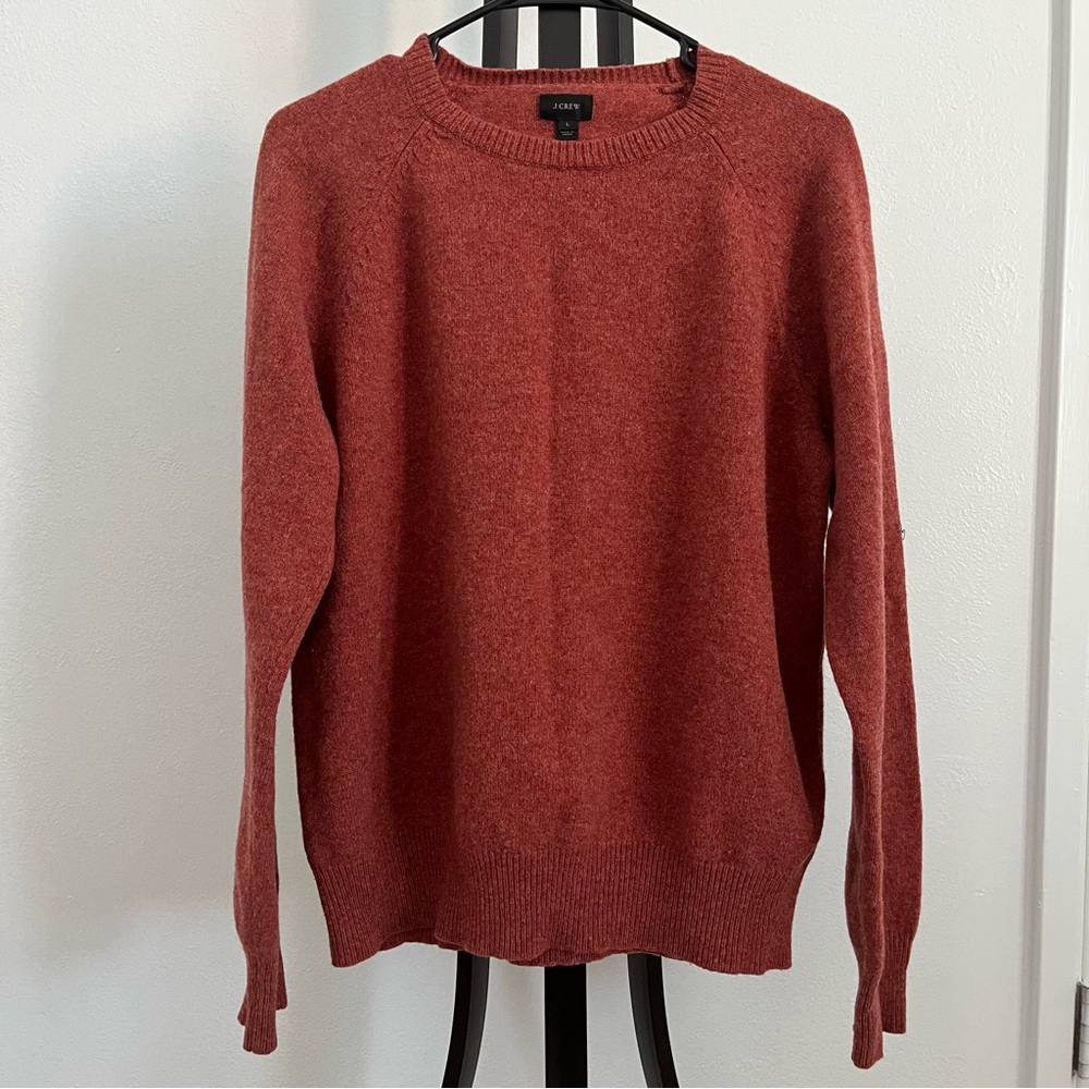 J. Crew Men's Rust 100% Wool Sweater